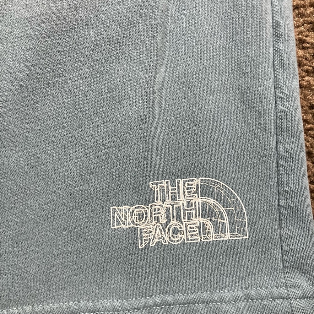 ☀️ The North Face Sweat Shorts Mens Size Small Green/Blue - Picture 5 of 7
